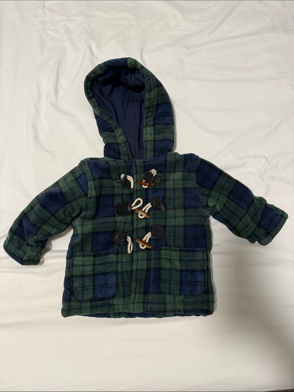 Kids plaid warm flannel jacket size 9-12 months
